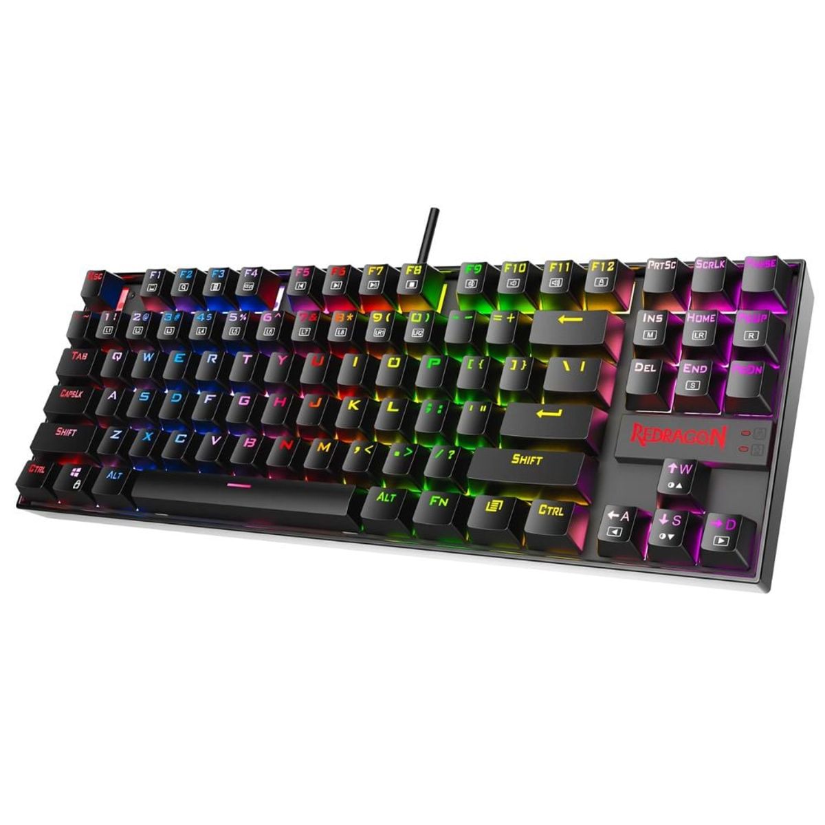 REDRAGON - Teclado Mecánico Redragon Negro Kumara K552RGB Switch Rojo
