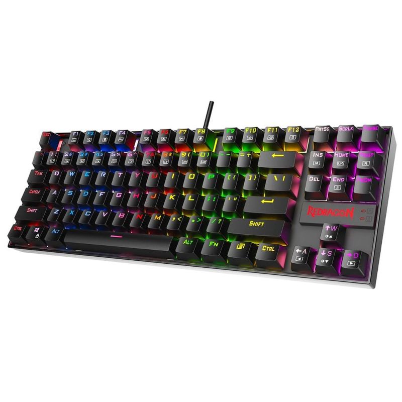 REDRAGON - Teclado Mecánico Redragon Negro Kumara K552RGB Switch Rojo