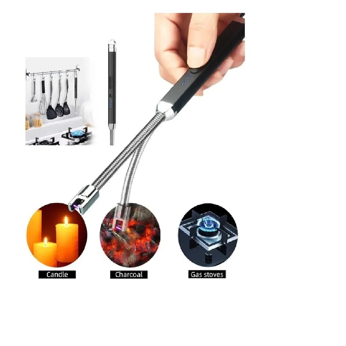 ARC - ENCENDEDOR ELECTRICO RECARGABLE 360 FLEXIBLE MODERNO