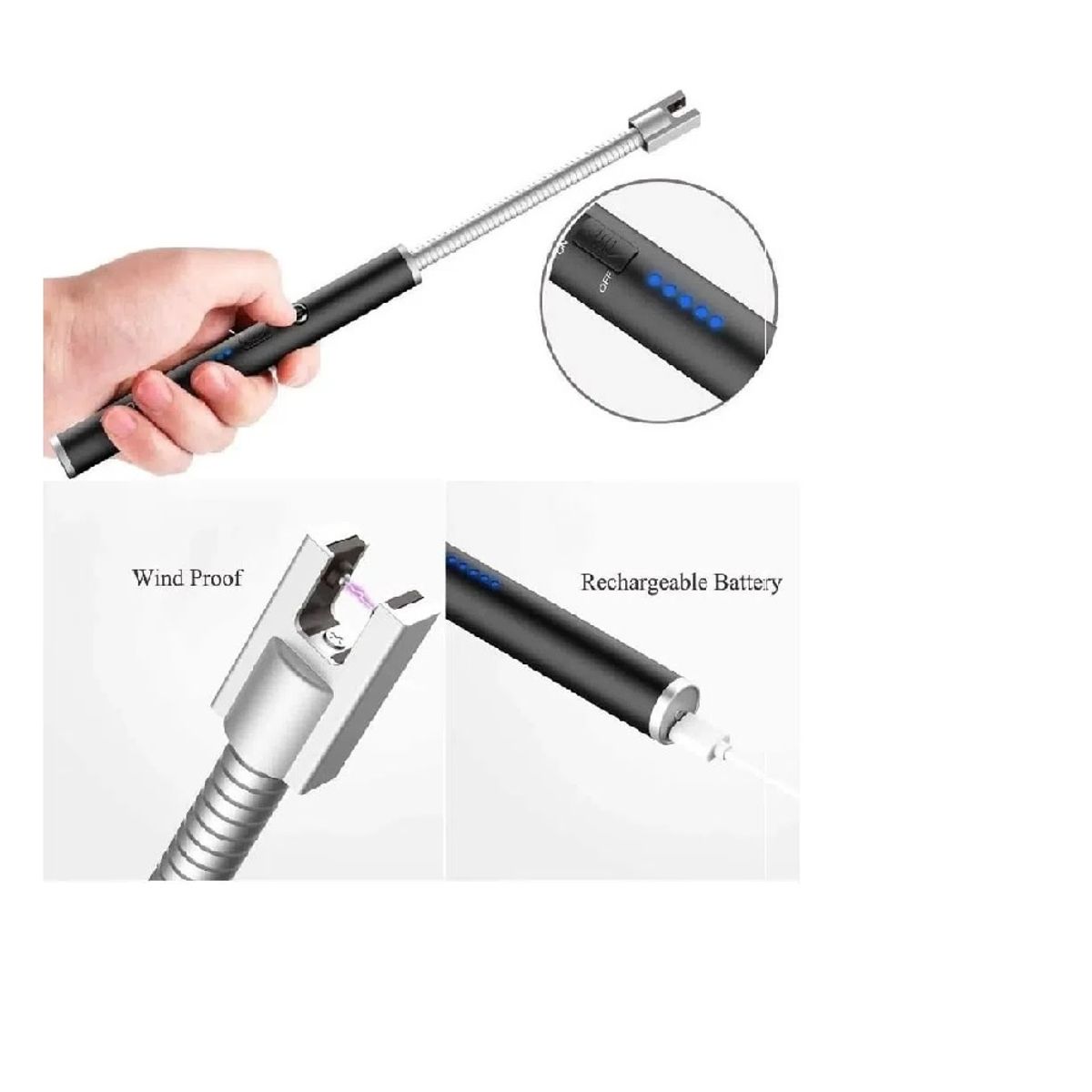 ARC - ENCENDEDOR ELECTRICO RECARGABLE 360 FLEXIBLE MODERNO