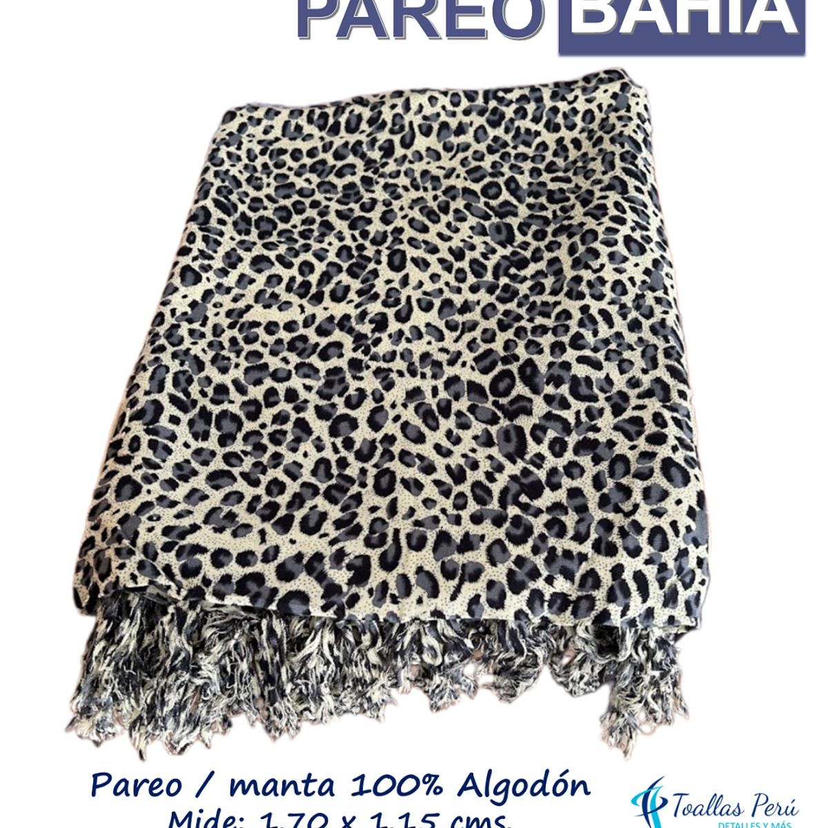 TOALLAS PERU DETALLES Y MAS - Pareo Bahía 100% algodón - Playa o Piscina