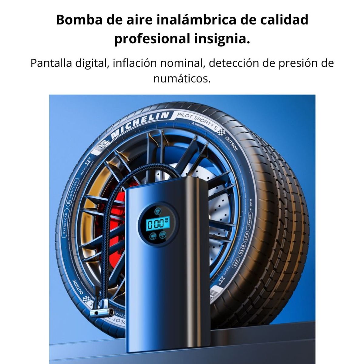 OEM - Compresor de Aire Portatil BOSSNEY Inflador Llantas SCK619-3