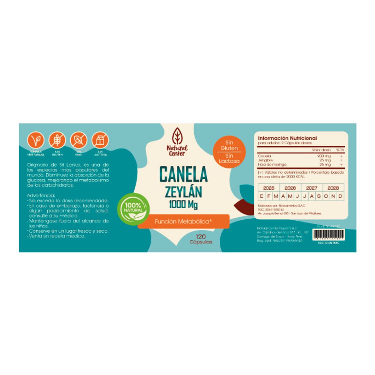 GENERICO - Canela Zeylan 1000 Mg