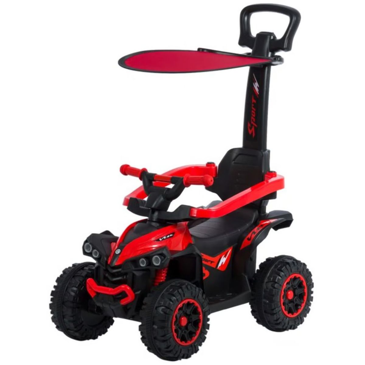 EBABY - Cuatrimoto Musical con Luces y Sombrilla ROJO 357