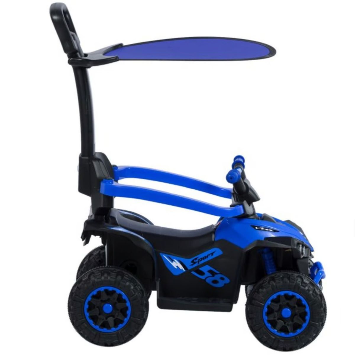 EBABY - Cuatrimoto Musical con Luces y Sombrilla AZUL 357