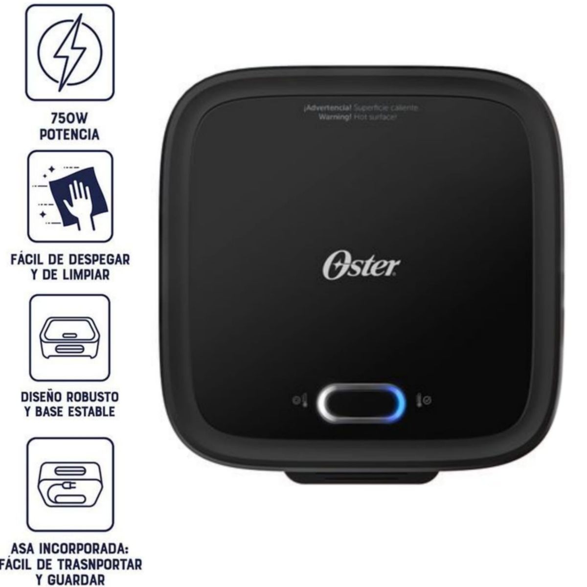 OSTER - Sandwichera Compacta con Platos Hondos CKSTSM400 Oster