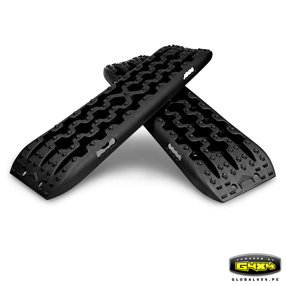 POWERED BY G4X4 GLOBAL 4 X 4 PE - RAMPAS DE RESCATE x2 SOPORTA 10 TONELADAS NEGRO