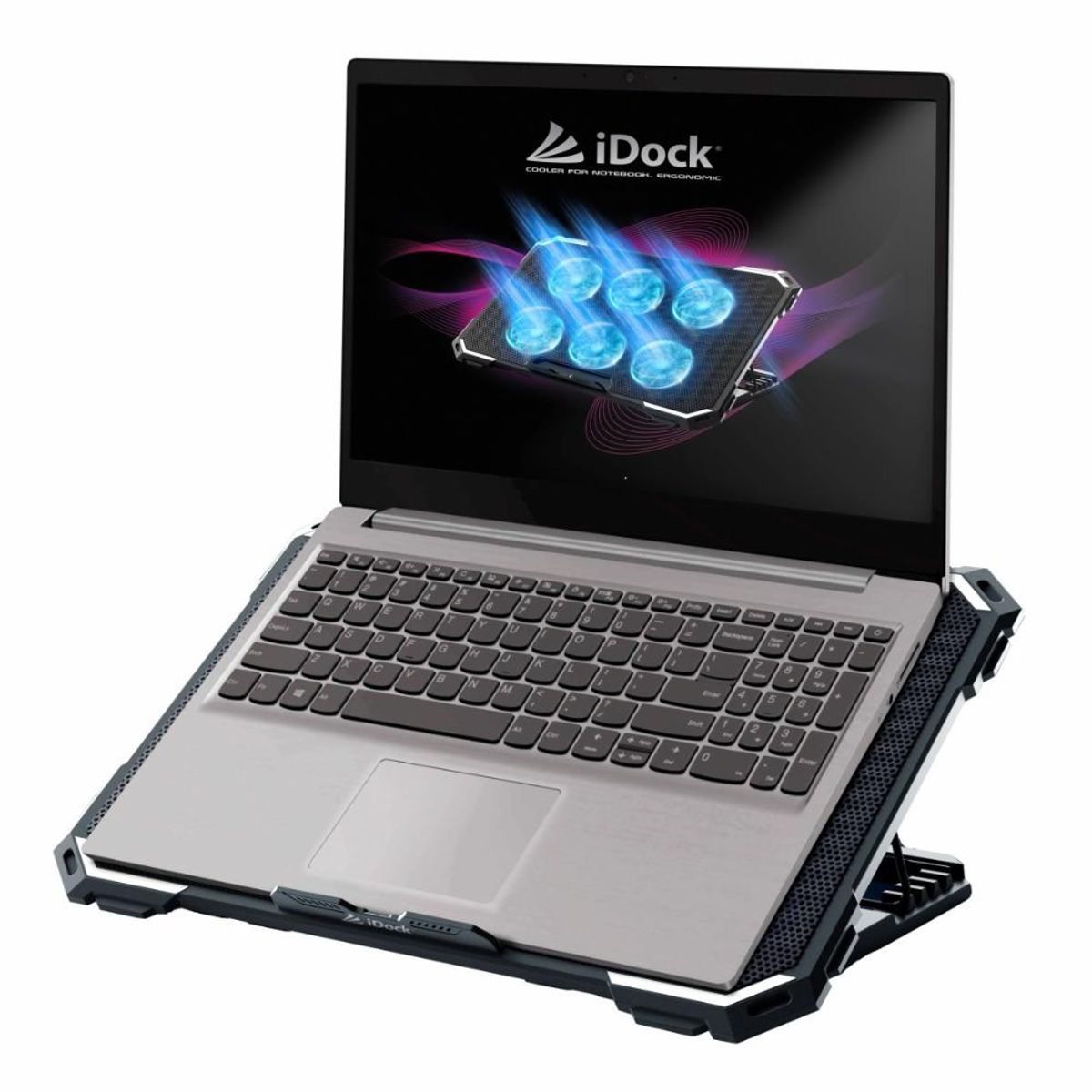 IDOCK - iDock - Cooler N2 Thermal con 6 Ventiladores y Led Fan Blue