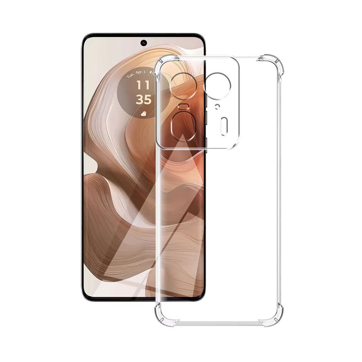 GENERICO - Funda Protector Case MOTO EDGE 50 ULTRA - TRANSPARENTE ANTI IMPACTO