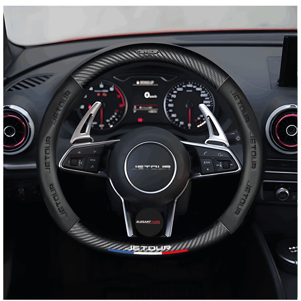 JET - Funda De Volante Premiun Tipo D JETOUR +Fibra