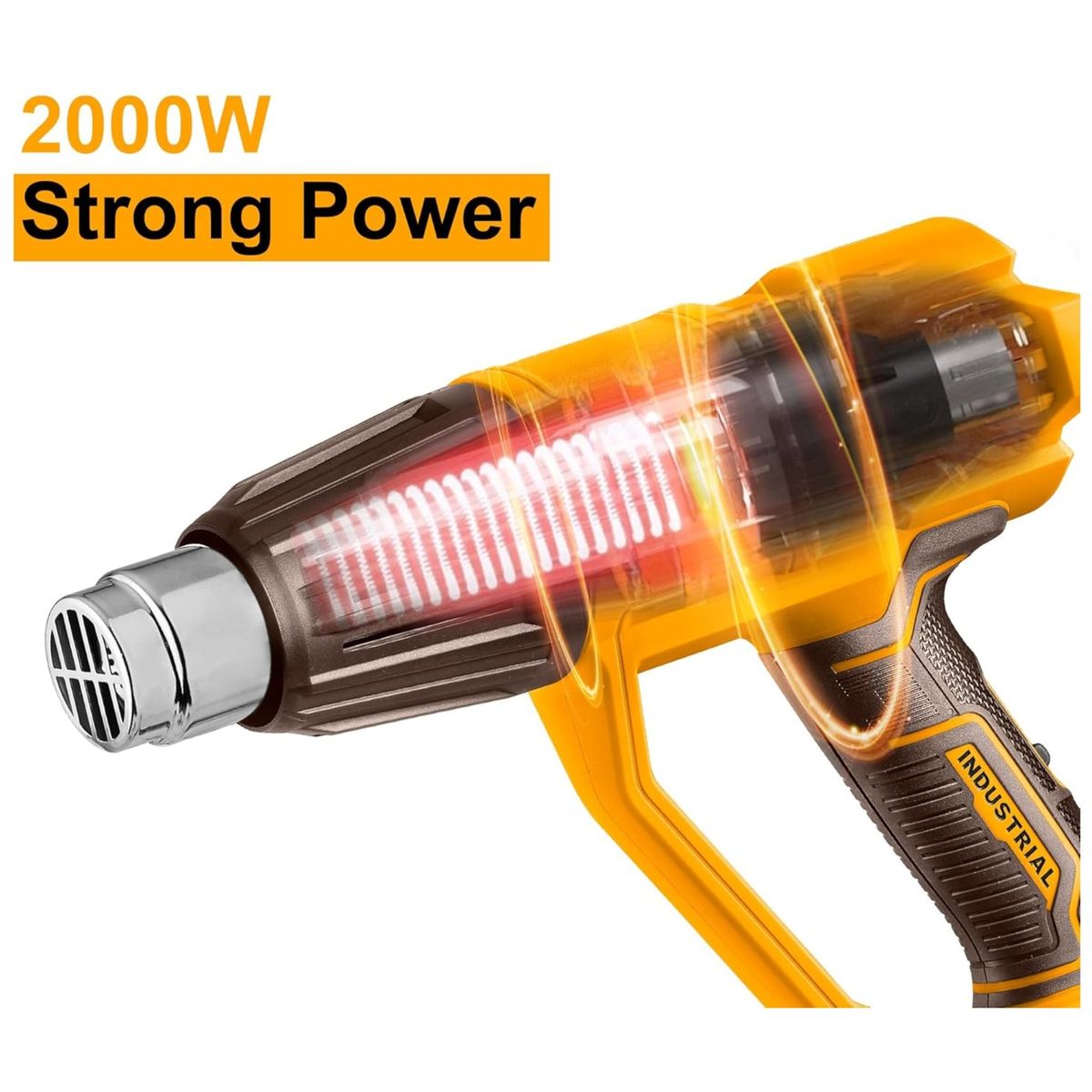 INGCO TOOLS - Kit pistola de calor 2000W con accesorios Ingco