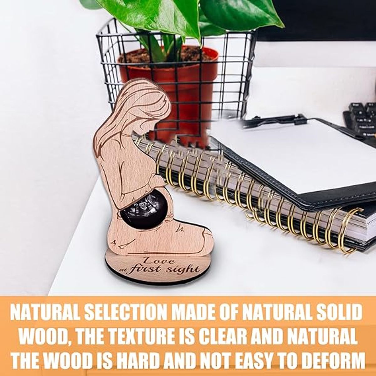 GENERICO - Marco de Fotos de Ultrasonido de Madera para Bebé