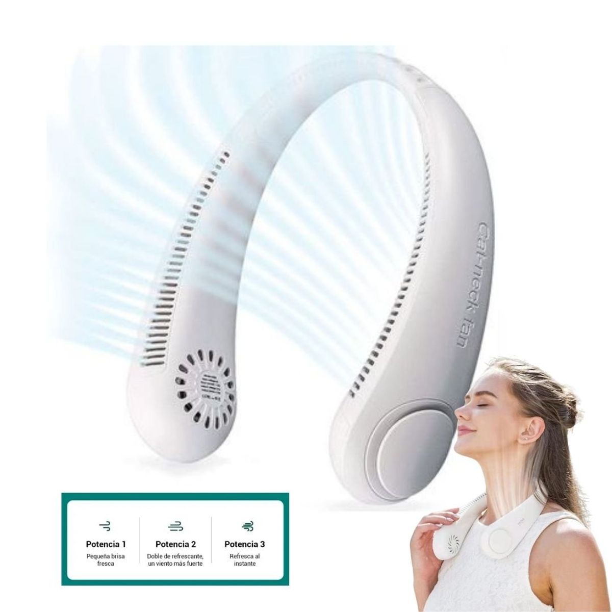 GENERICO - Ventilador Portátil De Cuello Recargable