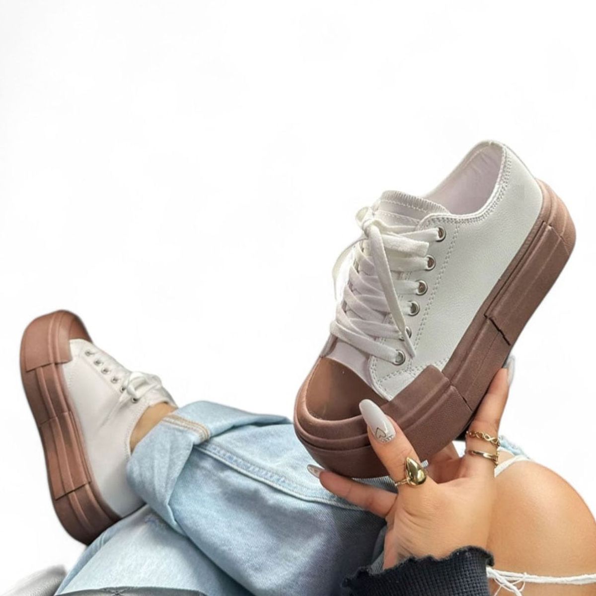 GENERICO - Zapatilla mujer con lengueta baja 2086L-50 color multicolor.-