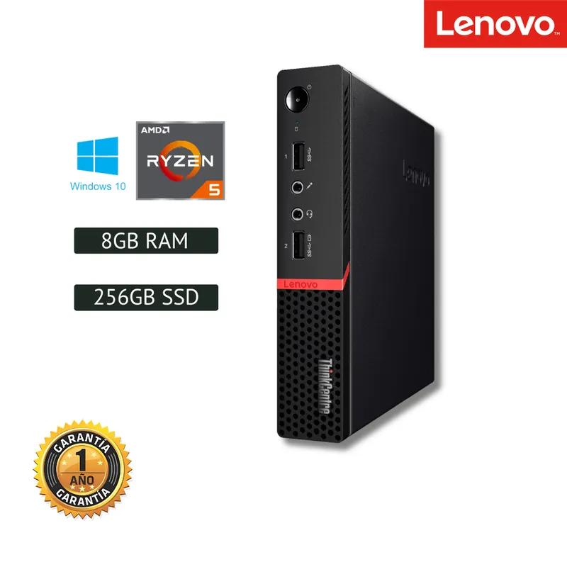 LENOVO - CPU Reacondicionado LENOVO ThinkCentre M715q Tiny - Ryzen 5 / 8GB/ 256 SSD