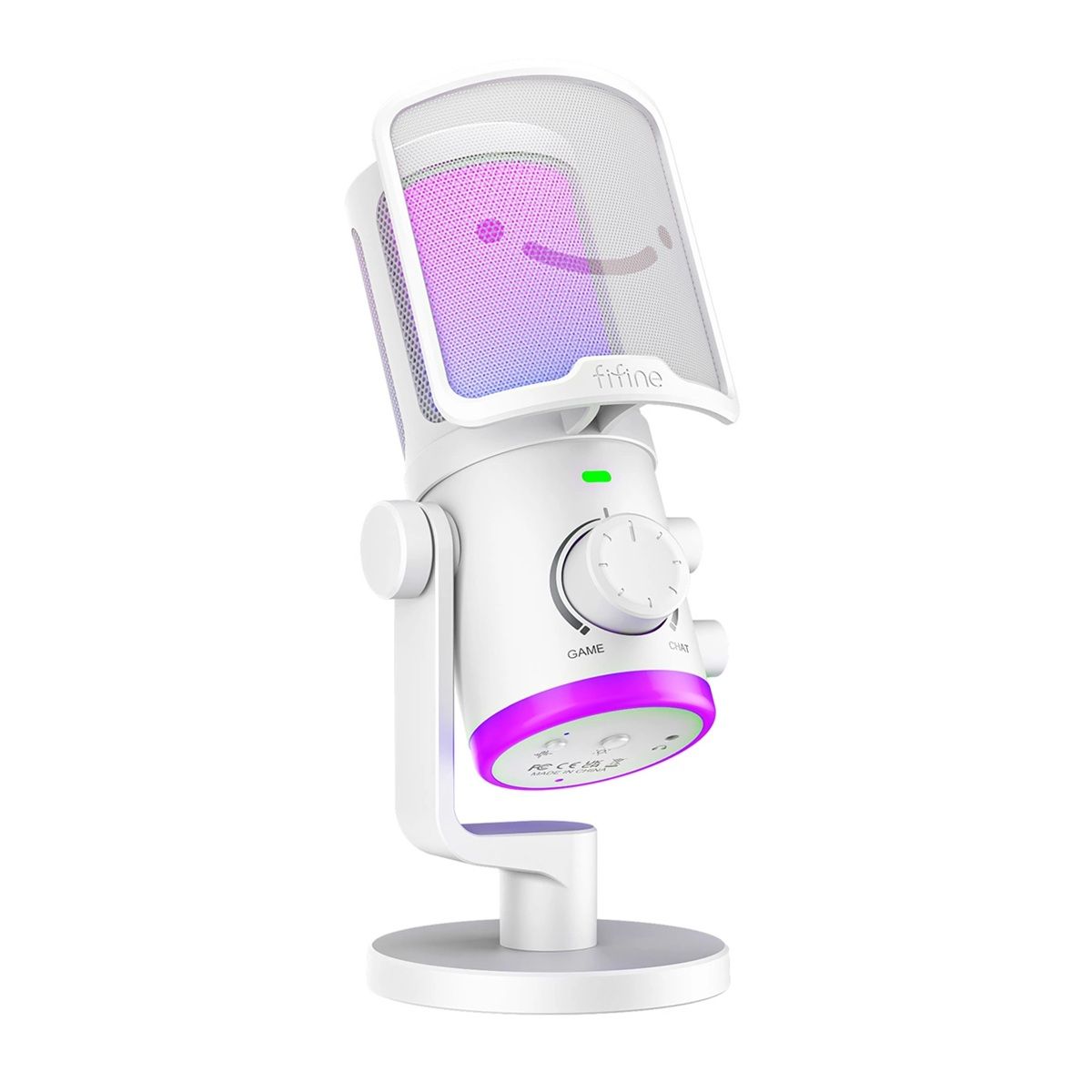 FIFINE - Fifine - Micrófono Ampligame AM6 RGB USB Cardioide - White