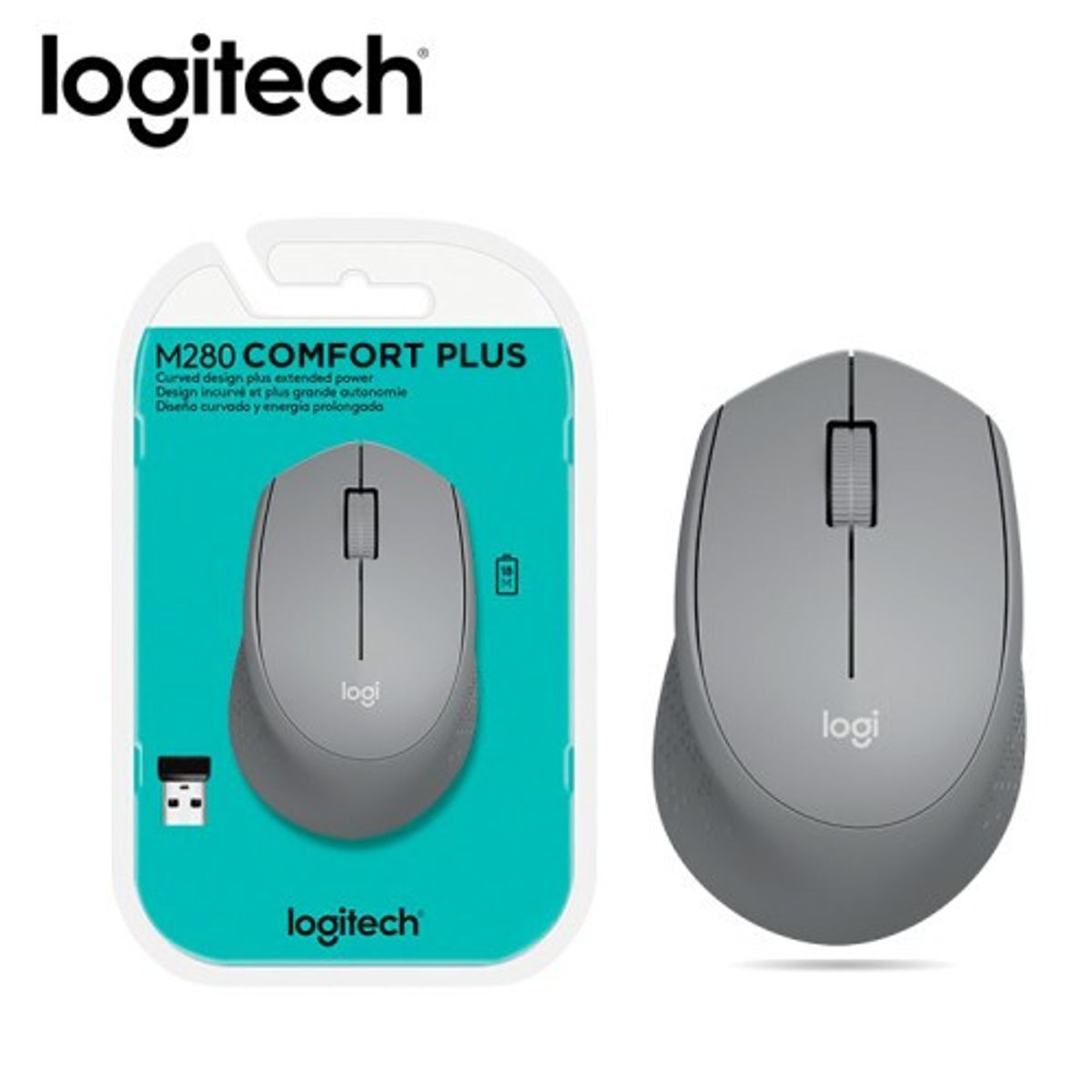 LOGITECH - Mouse Logitech M280 Wireless Gris