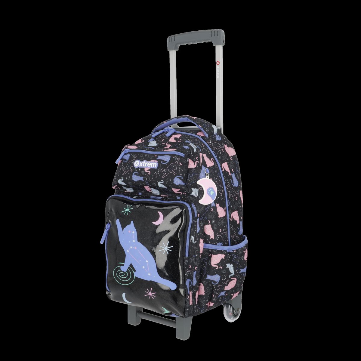 XTREM - Mochila Con Ruedas Run Pack 5Xt Black Purple Cat