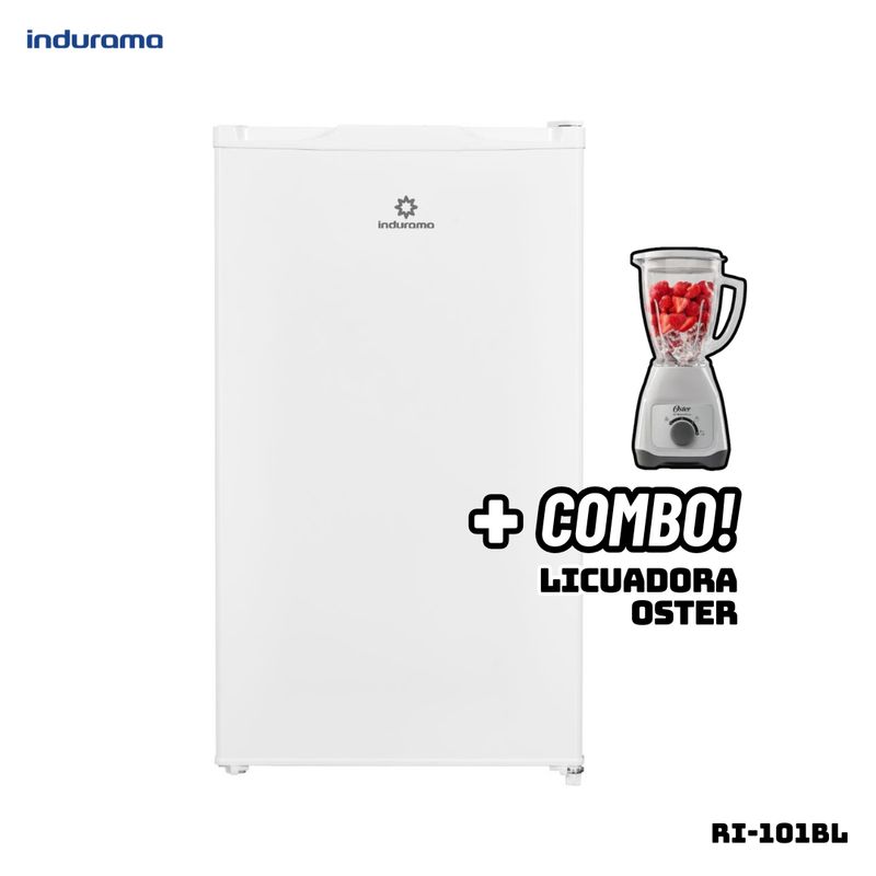 INDURAMA - FRIGOBAR INDURAMA 90 L BLANCO - RI-101BL + LICUADORA OSTER BLANCA
