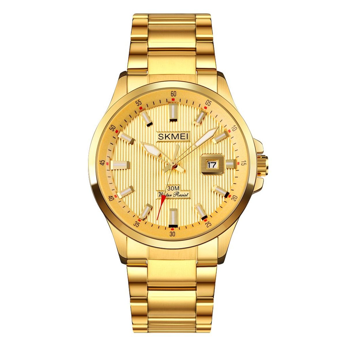 SKMEI - Reloj Skmei 1654 Dorado analógo Correa Acero