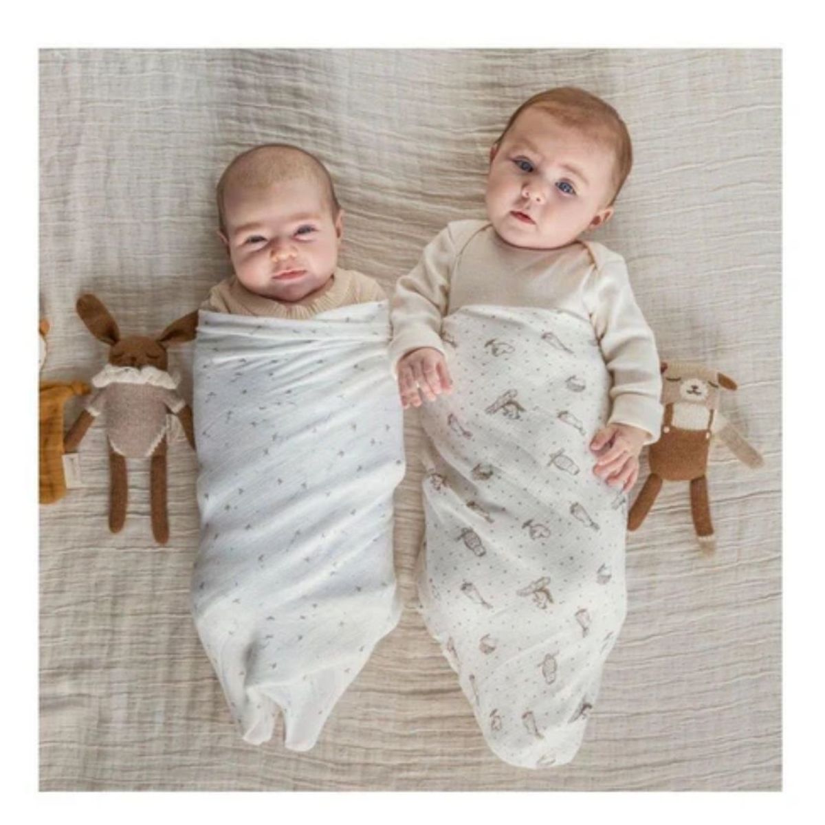 GENERICO - Pack 2 Manta De Muselina Para Bebé 100% Algodón