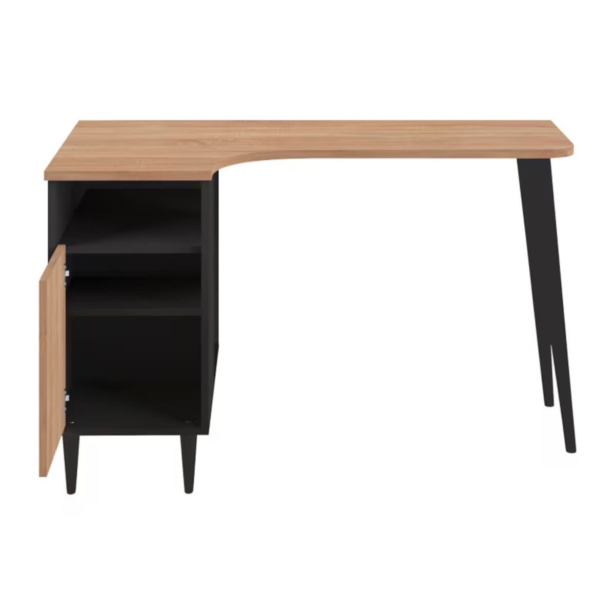 GENERICO - Escritorio Moderno Saito Negro y Marrón R&R MUEBLES