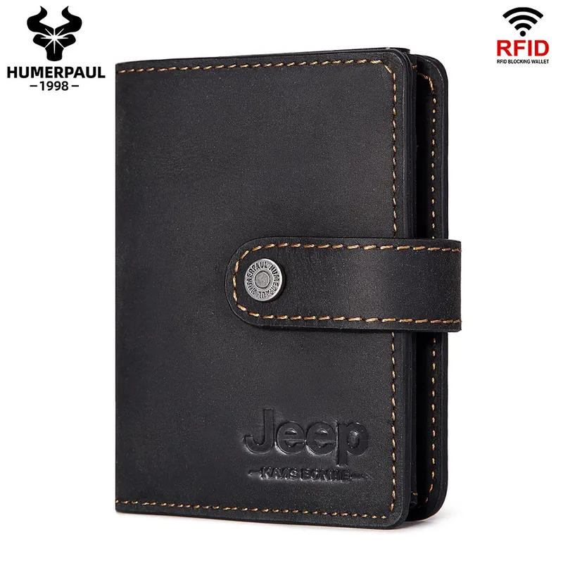 GENERICO - Billetera J-Kavis de Cuero BP944 con botón eyector y monedero