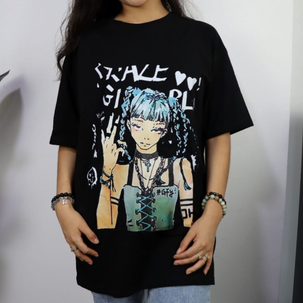 PURPLE LINE - Polo Oversize con estampado Mujer