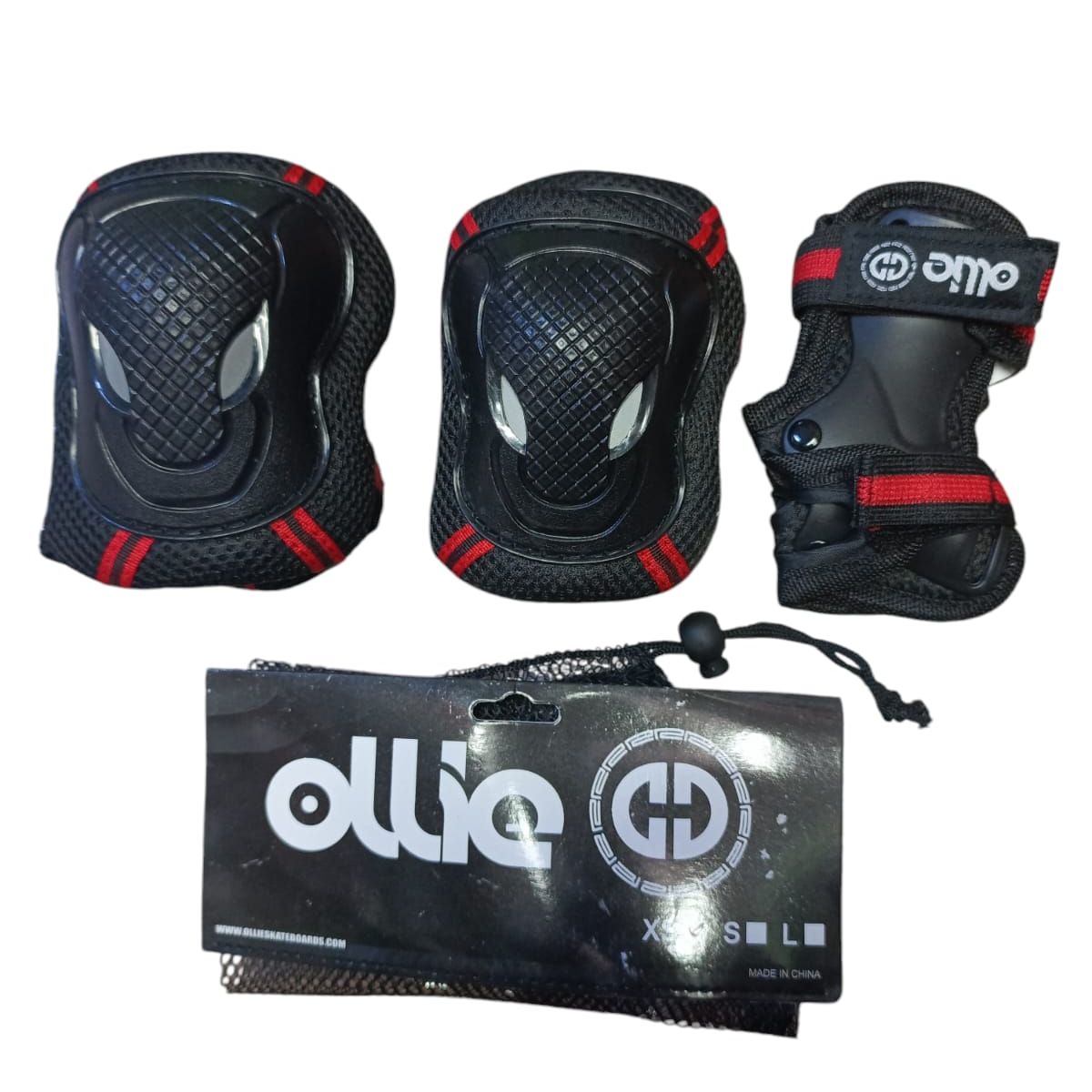 OLLIE - KIT DE PROTECCION TALLA S ROJO