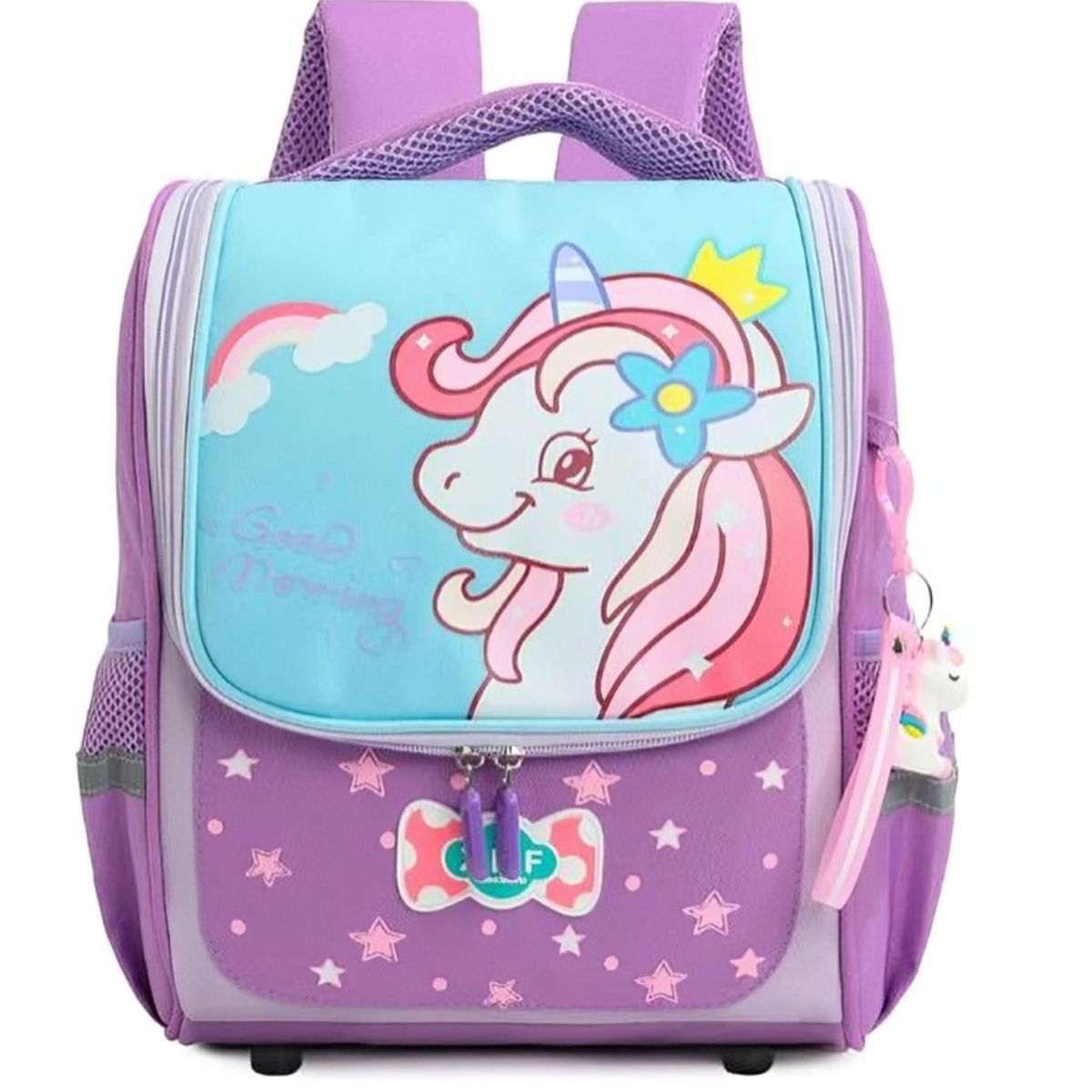 GENERICO - Mochila Unicornio Escolar con Llavero