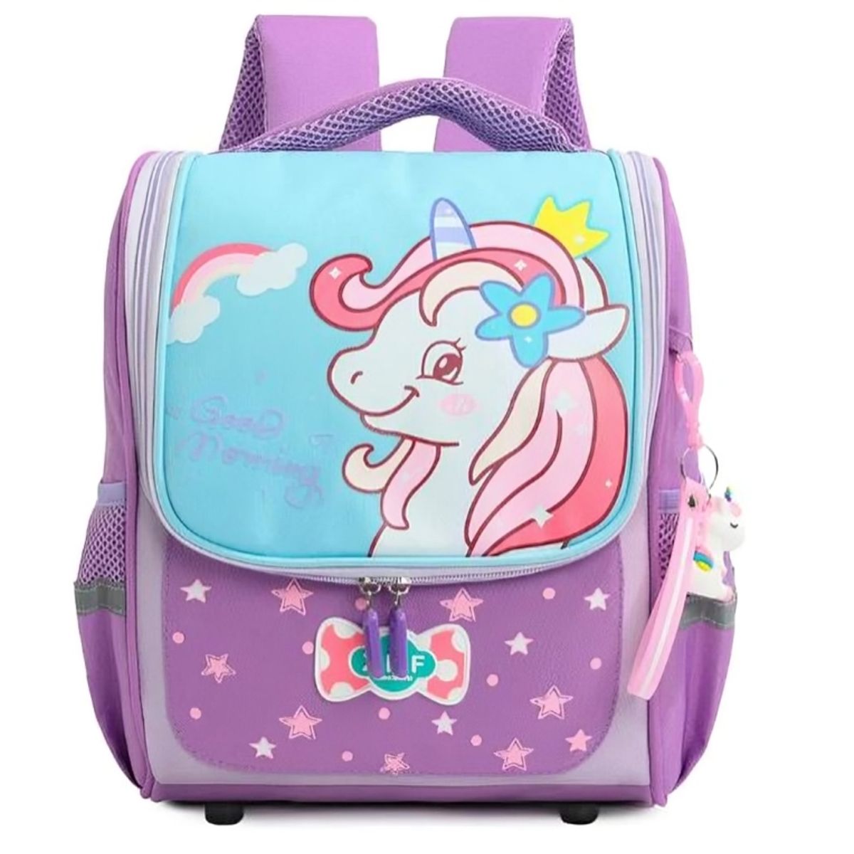 GENERICO - Mochila Unicornio Escolar con Llavero