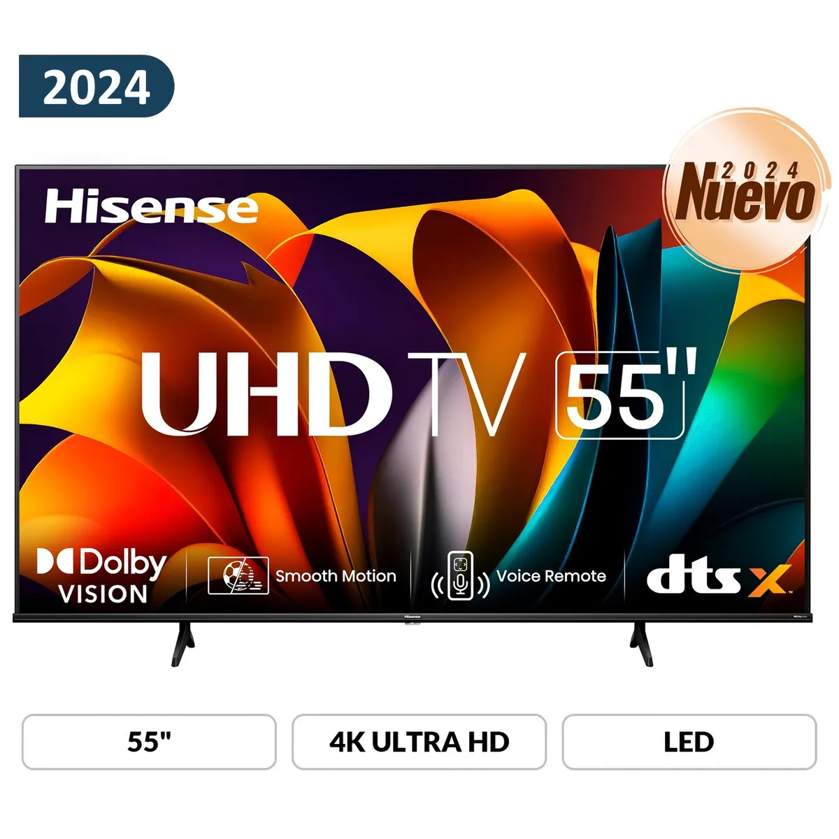 HISENSE - TELEVISOR HISENSE 55” 4K ULTRA HD SMART TV 55A6N CON ALEXA
