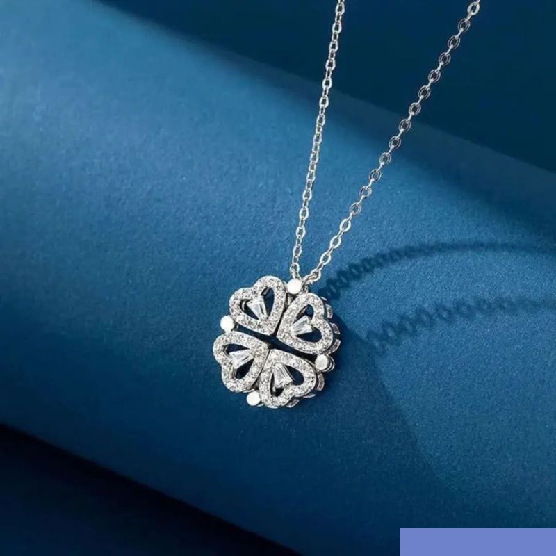 GENERICO - Collar trebol de corazones