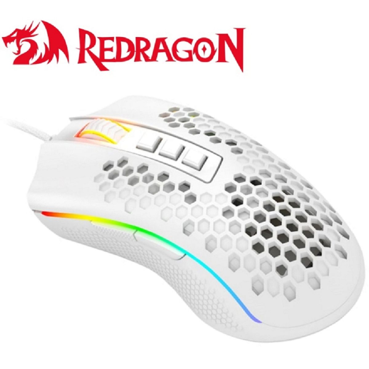 REDRAGON - Mouse Redragon STORM ELITE M988W-RGB WHITE