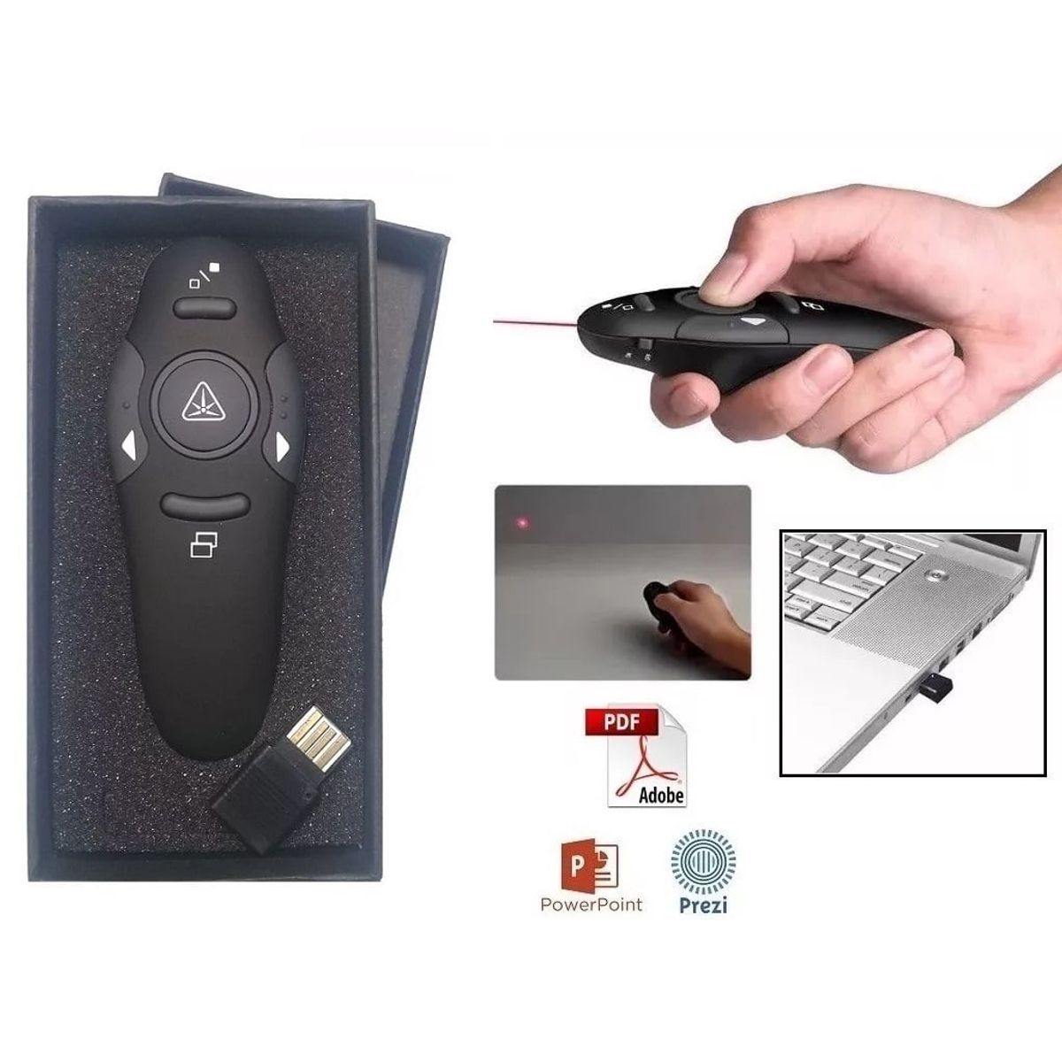 GENERICO - Presentador de Diapositivas Puntero Laser en caja PC Laptop