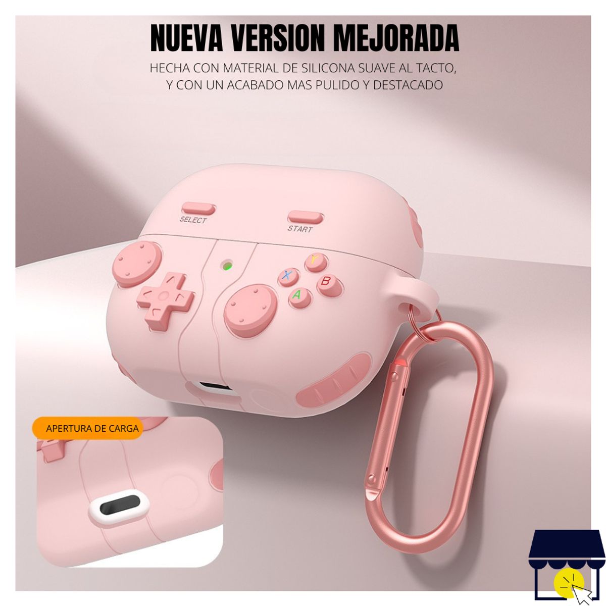 GENERICO - Case funda de silicona para Galaxy Buds 3 FE / 3 / 3 Pro - Rosa