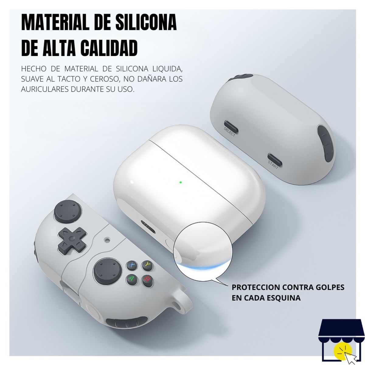 GENERICO - Case funda de silicona para Galaxy Buds 3 FE / 3 / 3 Pro - Gris