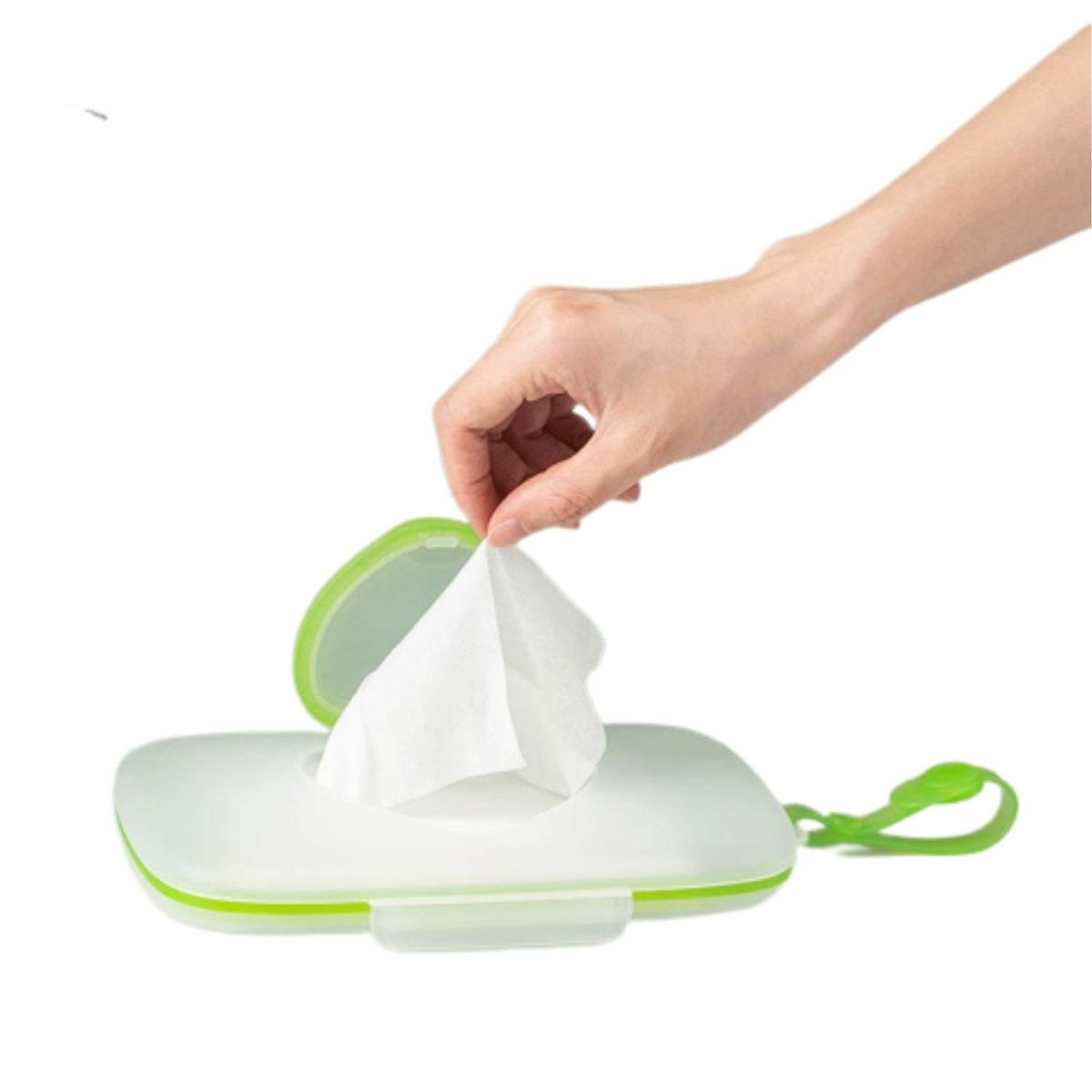 GENERICO - Porta Pañitos de Estuche Corazon Verde