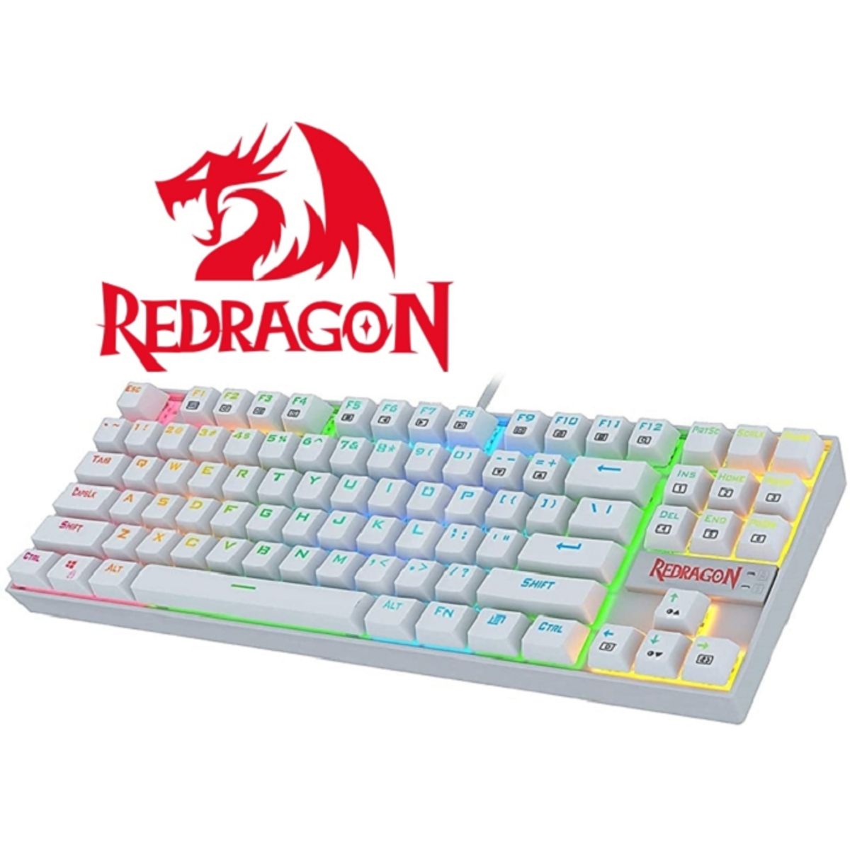 REDRAGON - Teclado Redragon KUMARA Rainbow K552W-KR-SP WHITE