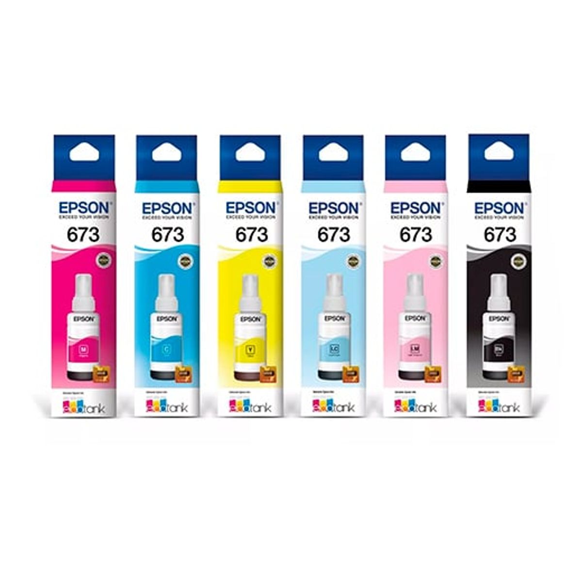 EPSON - KIT TINTA EPSON 673 PARA L800 805 850 1800 ORIGINAL