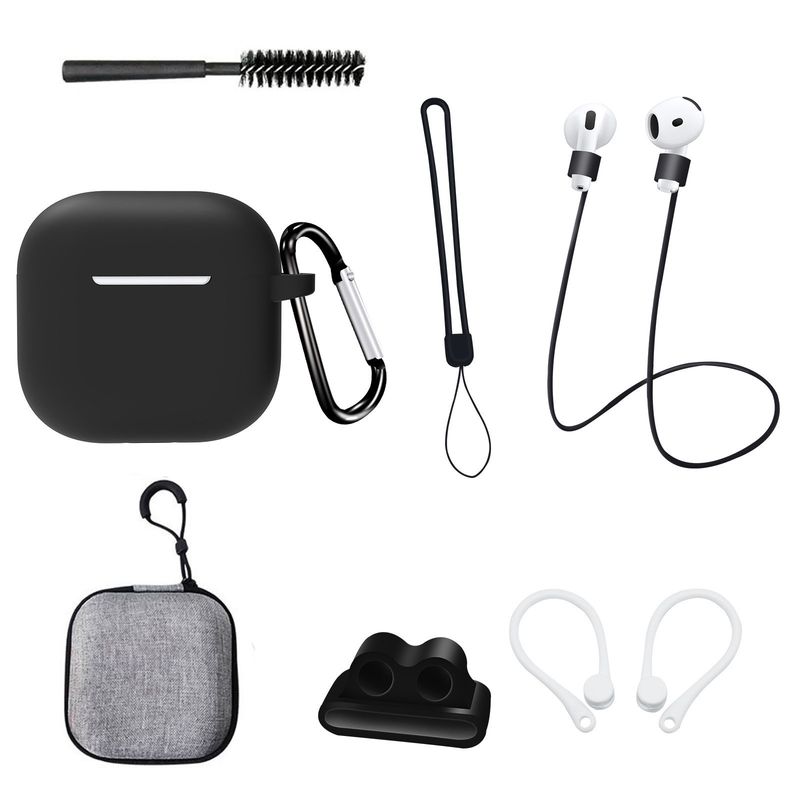 GENERICO - Case Estuche Funda Protector para Apple AirPods 4 4ta Generación 7en1