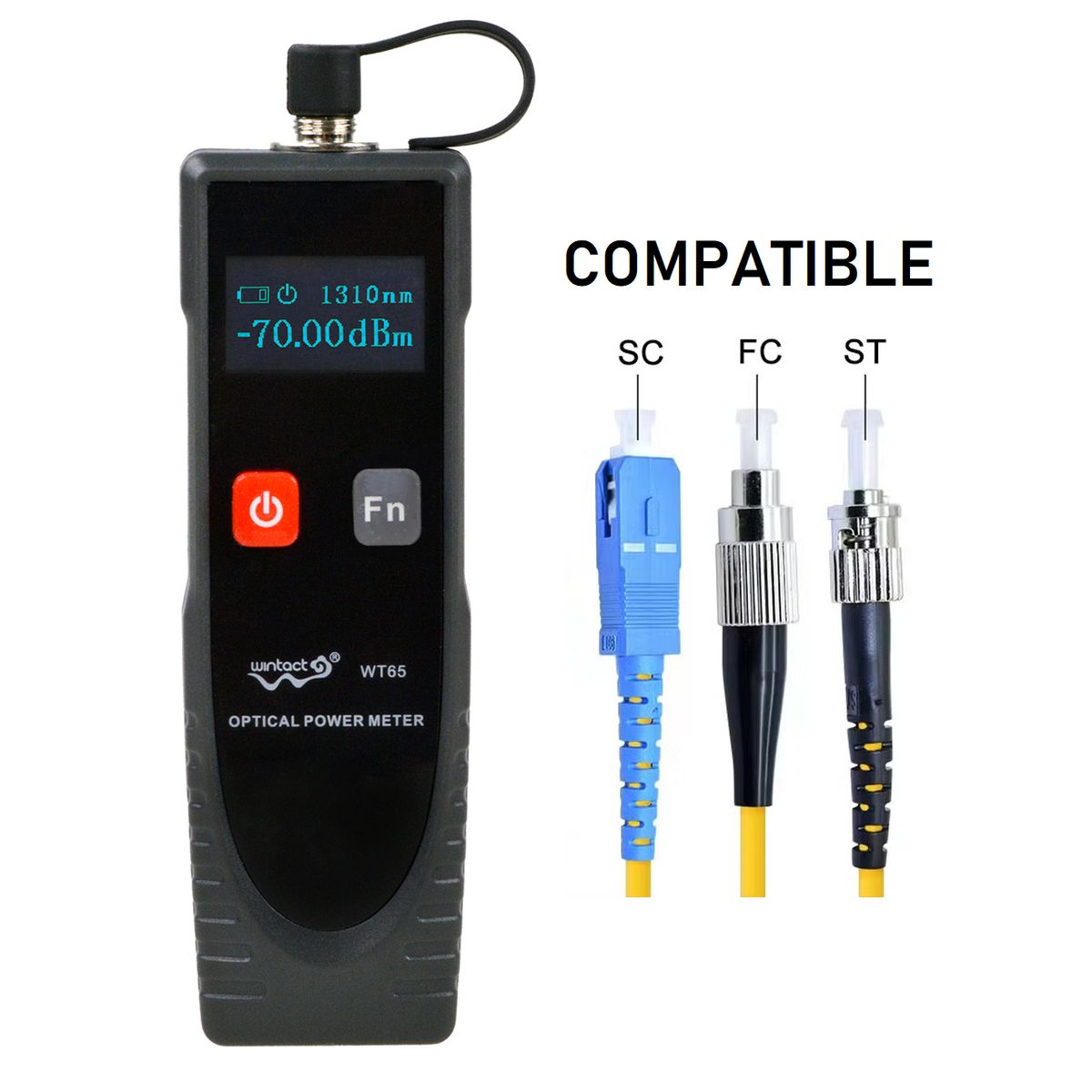 OEM - Mini Power Meter Medidor de Potencia Óptica - WINTACT WT65