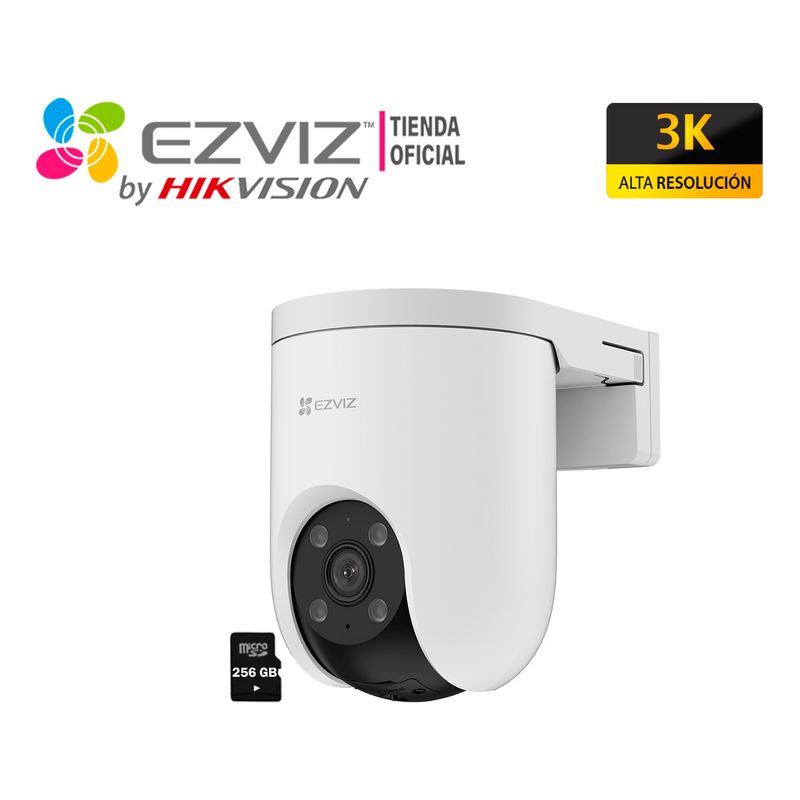 EZVIZ - Cámara Vigilancia Wifi H8C PRO 5MP Ezviz 360 Smart + Micro SD 256GB