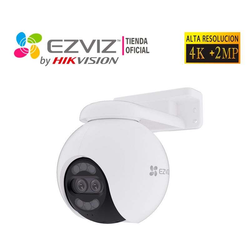 EZVIZ - Cámara Vigilancia Wifi H80X Dual 4K + 2MP Ezviz Lente Smart Exterior