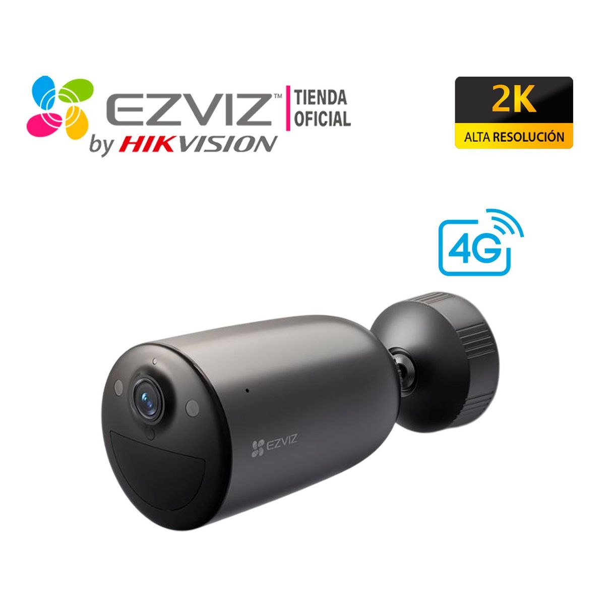 EZVIZ - Cámara EB3 4G 2K Ezviz Inteligente Exterior Inalambrica con Batería