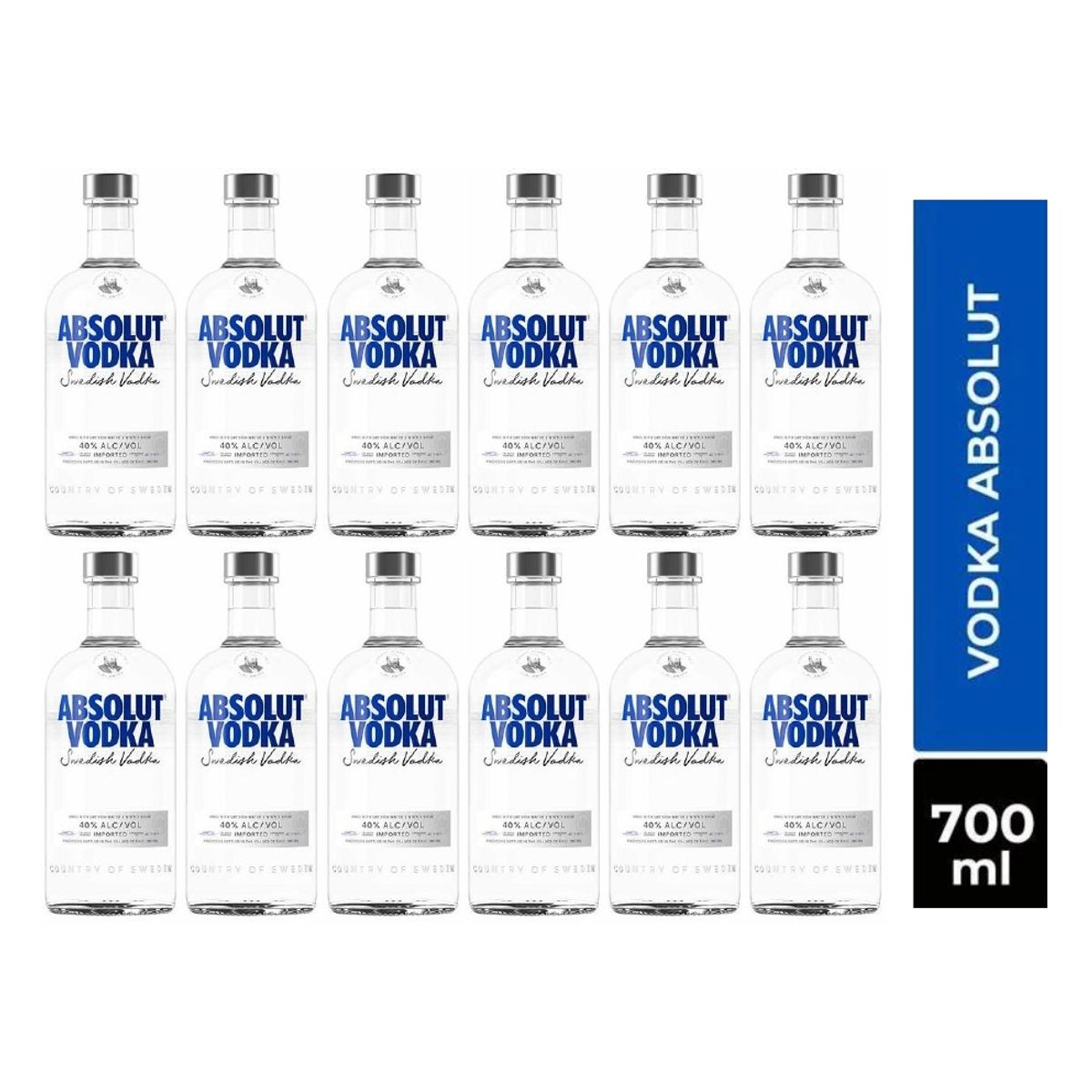 ABSOLUT - VODKA Absolut Blue 700ML - 12 UND