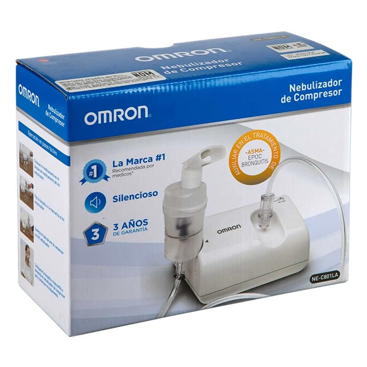 OMRON - Nebulizador de Compresor Silencioso Omron NE-C801LA