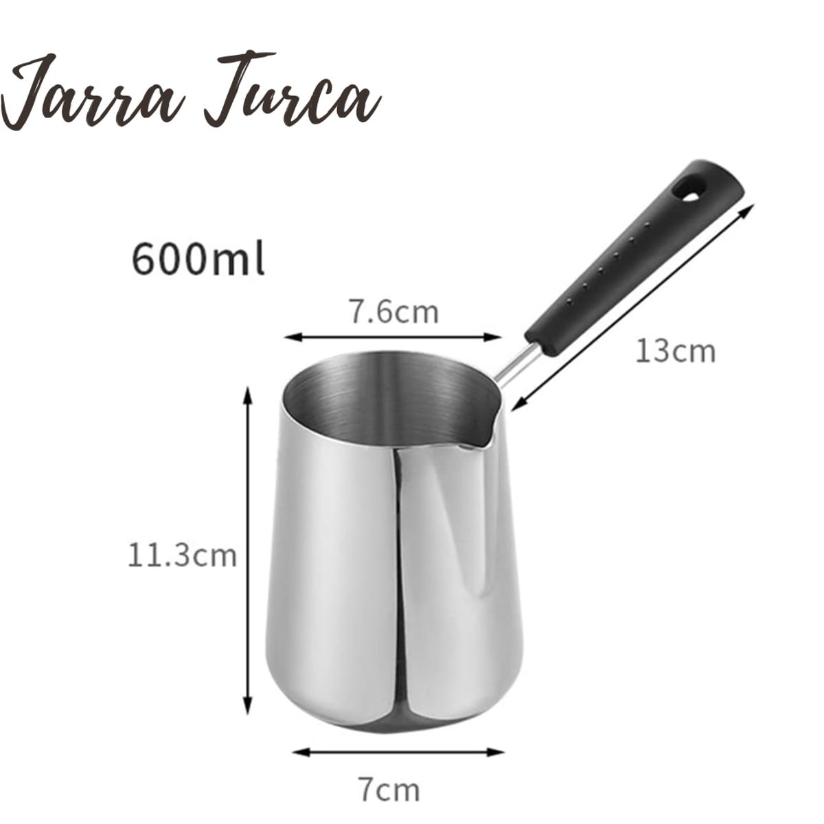 GENERICO - Jarra Turca de acero 600 ml