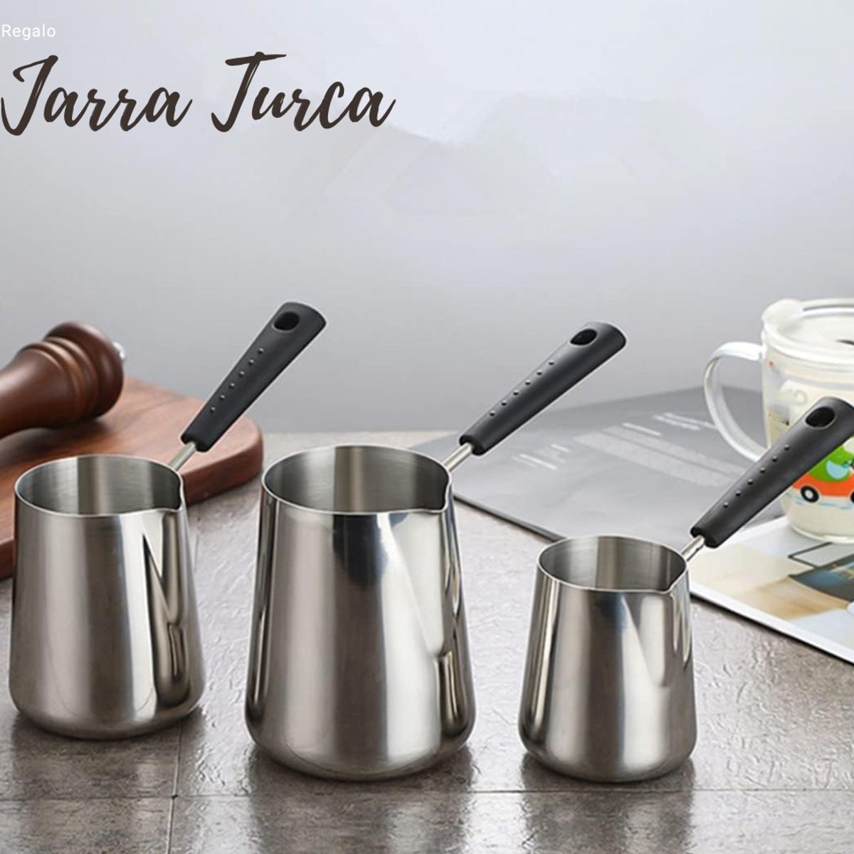 GENERICO - Jarra Turca de acero 600 ml