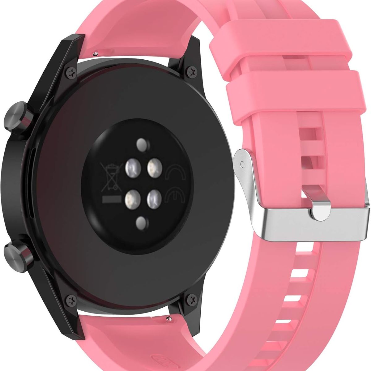 GENERICO - CORREA SILICON 22MM PARA HUAWEI WATCH GT 2 ROSADO